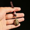 Exquisite Enchase Relief Turtle Shell Design Keychain For Men Jewelry Personality Blessing Bead Braide Car Accessories Gift