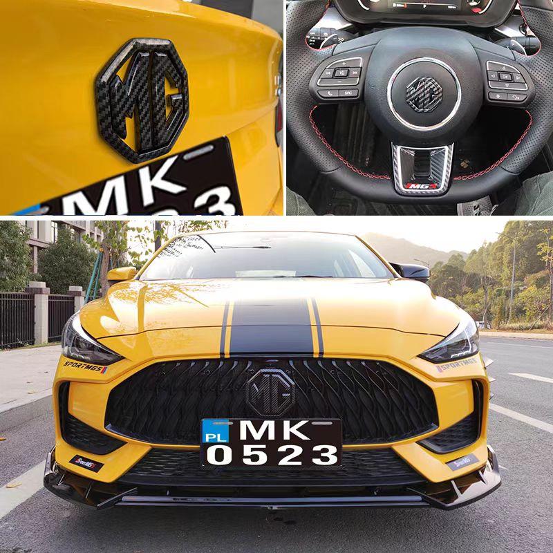 Car Front Grille Badge Cover Rear Trunk Lid Steering Wheel Sticker For Morris Garages MG ZS 5 7 6 Cyberster MG4 EV ES5 HS ONE GT
