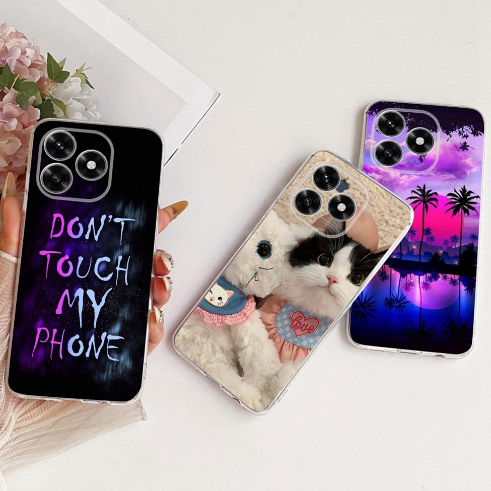Etui na Honor X5C Plus Pokrowiec Przezroczysty Luksusowy Uroczy Kot Moda Motyl Fajny Malowany Obudowa Na Honor X5cPlus