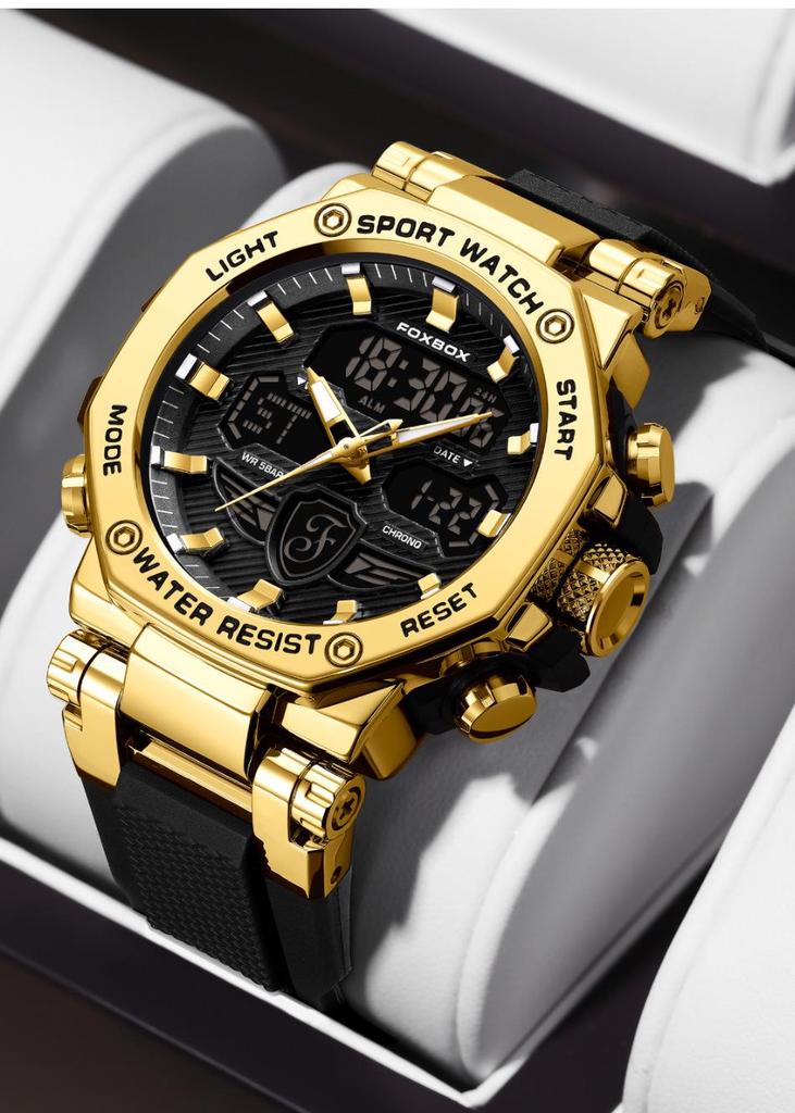 FOXBOX Multifunctional Waterproof Sports Watch for Men & Women, Luminous, Fashionable, Ideal for Commuting