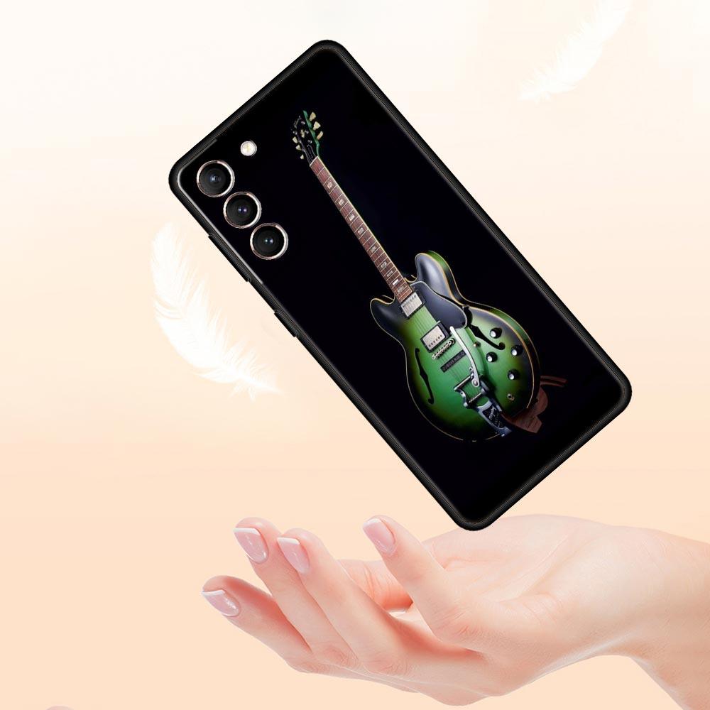 Guitar Music Art Phone Case For Samsung Galaxy S26 Ultra S25 Plus S24 FE S23 S22 5G S21 S20 Cover Black Soft
