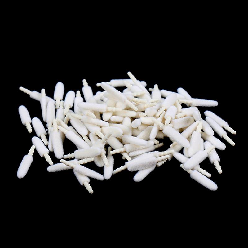 100Pcs Disposable Cosmetic Makeup Lip Brush Cotton Head Makeup Cosmetic Tool Eyeshadow Lip Gloss Tools Makeup Brush Head