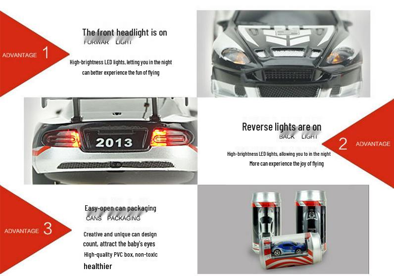 2010B Amazing Mini Cola Can Remote Control Car with Automatic Charging