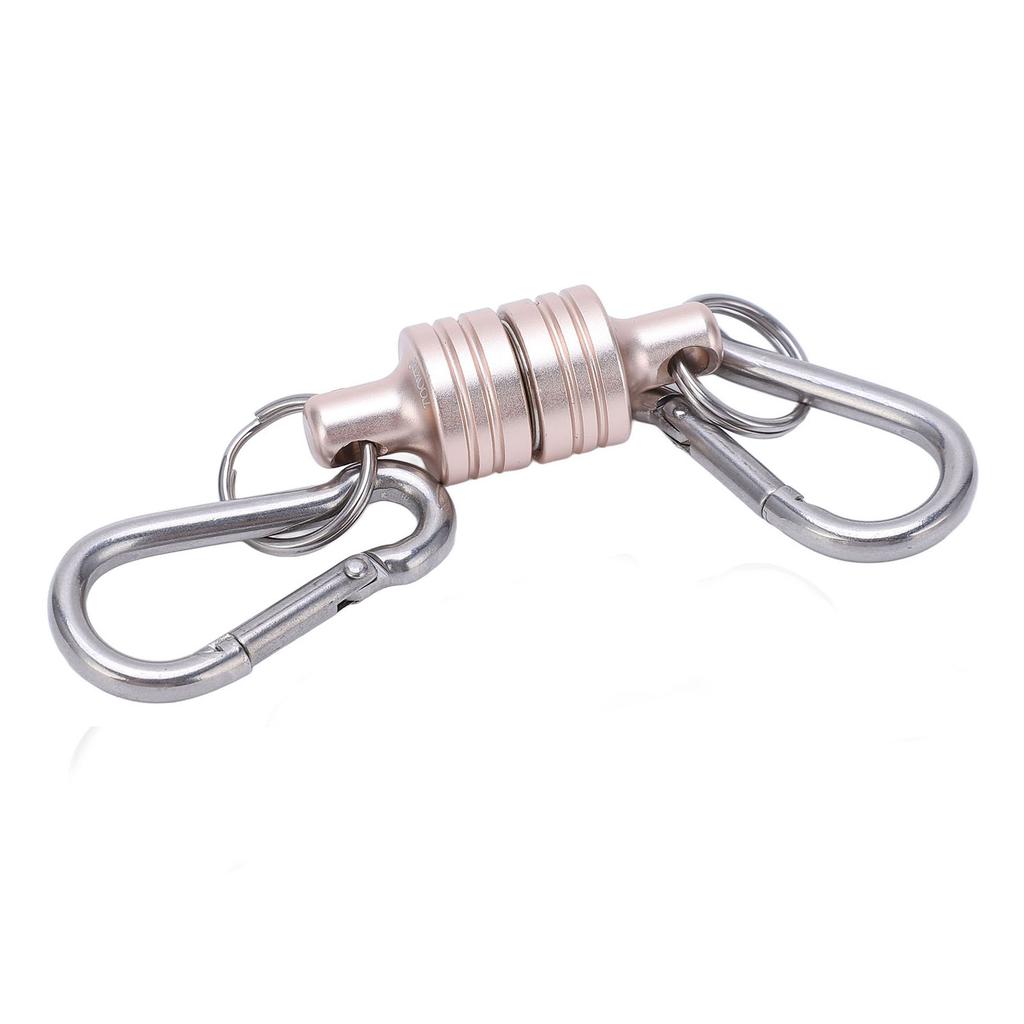 MagConnect 2KG Magnetic Release Detachable Pull Apart Keychain Secure Key Attachment to Bag Easy Access to Keys Silver
