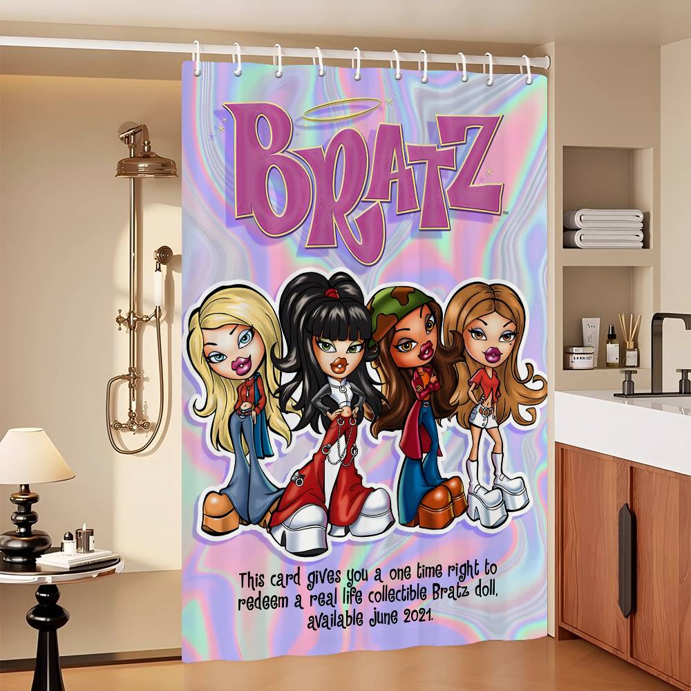 Bratz Doll Classic Shower Curtain, Bathroom Decorative Shower Curtain, Waterproof Shower Curtain With Hooks