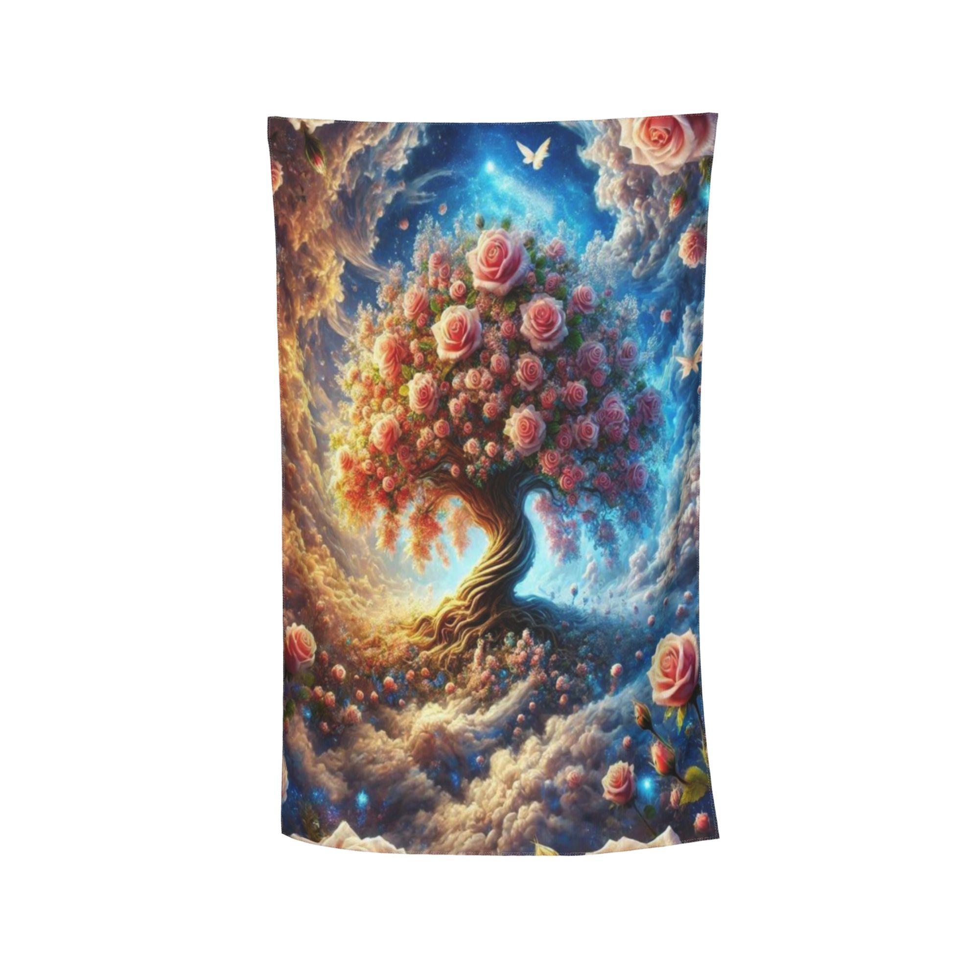 

Enchanted Rose Tree Bath Towel - Soft, Super Absorbent & Unique Design for Everyday Use & Perfect Gift for Romance Lovers 50x100cm