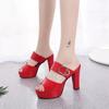 2018 Summer Korean Style Women's Chunky Heel Platform Sandals & Slippers