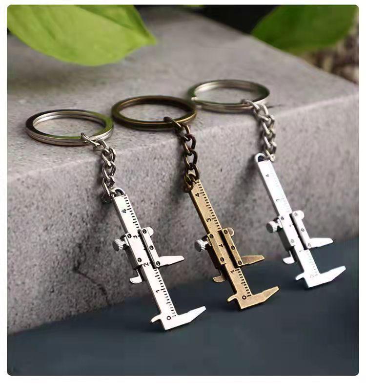

Mini Portable Zinc Alloy Caliper Keychain, 0-40mm Measurement Pendant