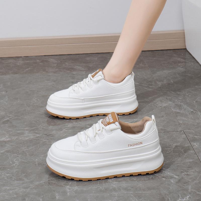 Thick Soled Little White Shoes Women 2024 Autumn Everything Small Niche Original Female Casual Height-raising Shoes Women