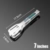 7912Inch Stainless Steel Food Clip Non Slip Bbq Tongs Silicone Non-Slip Handle Meat Salad Bread Clip Home Kitchen Baking Tool