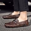 Mens Casual Flats  Crocodile Pattern Loafers Moccasins Slip On Breathable Footwear Male Driving Soft Shoes Leisure Walk Non-Slip