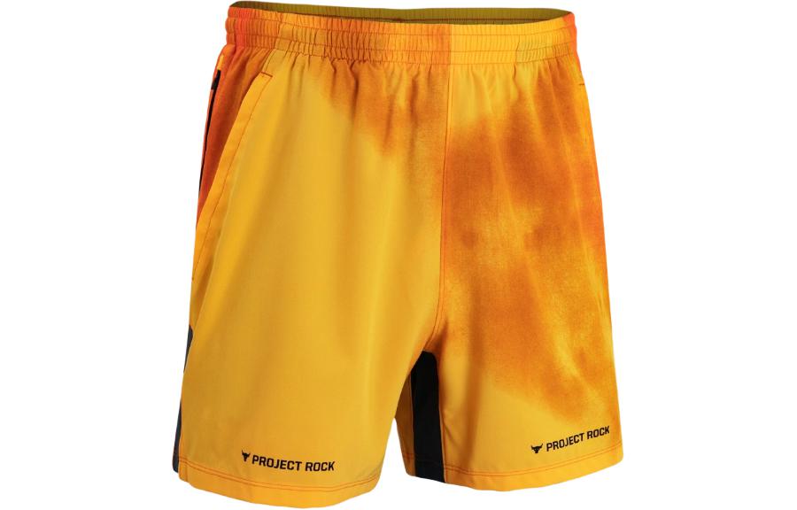 Under Armour Project Rock Casual Shorts Men s Atomic Orange 1384203-810 L