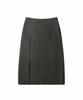 TTUDEMENT Stud Long Skirt_Charcoal
