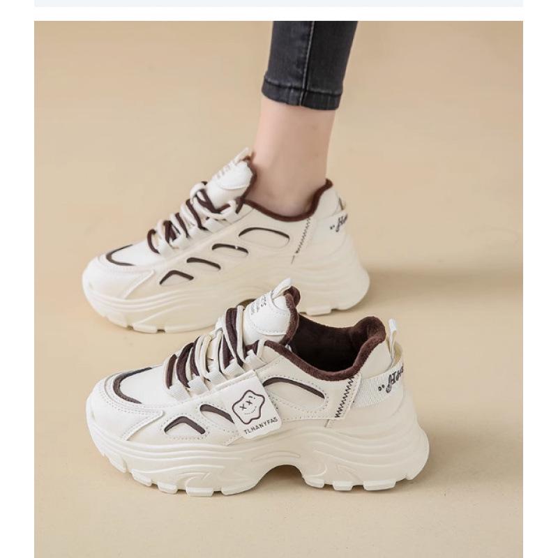 Winter 2024 Damen Trendige Dickbesohlte Fleecegefütterte Martin Boots