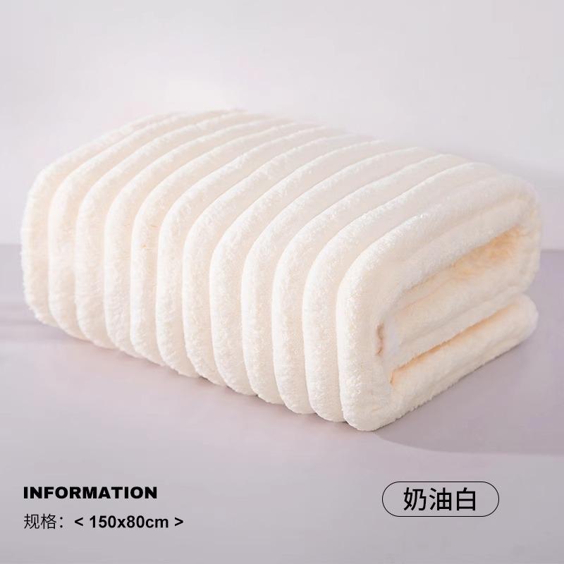 Quick-drying wrap towel, bath towel, absorbent couple student coral fleece soft dry hair, household bath towel does not shed hair