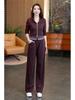 Spring/Autumn 2025 Slimming Sports Suit for Middle-Aged Women: Lightly Mature Style Two-Piece Set