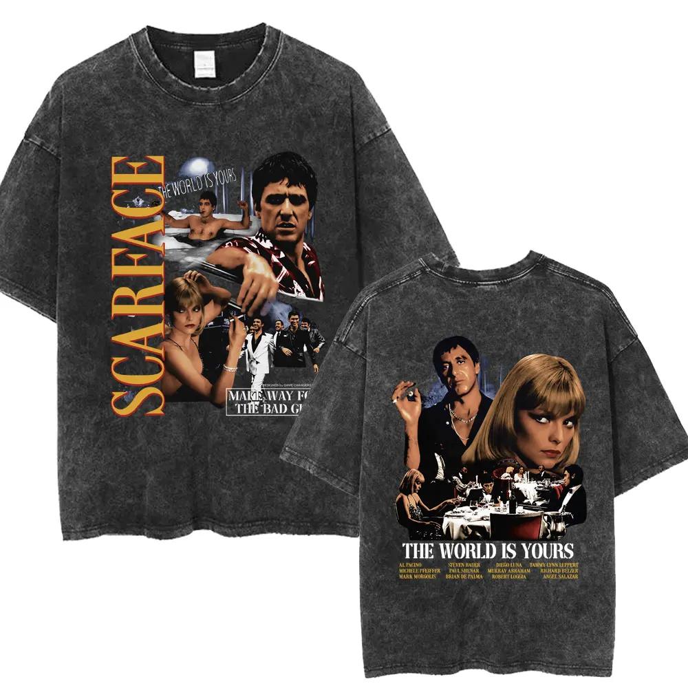 

Вуличний одяг Scarface Movie Always Tell The Truth Even When I Breathe Tony Montana Washed Футболка Чоловіча Вінтажна Панк 2XL