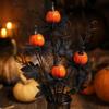 Halloween Decoration Black Scary Pumpkin Branch Bouquet - 2 Pack for Home Decor
