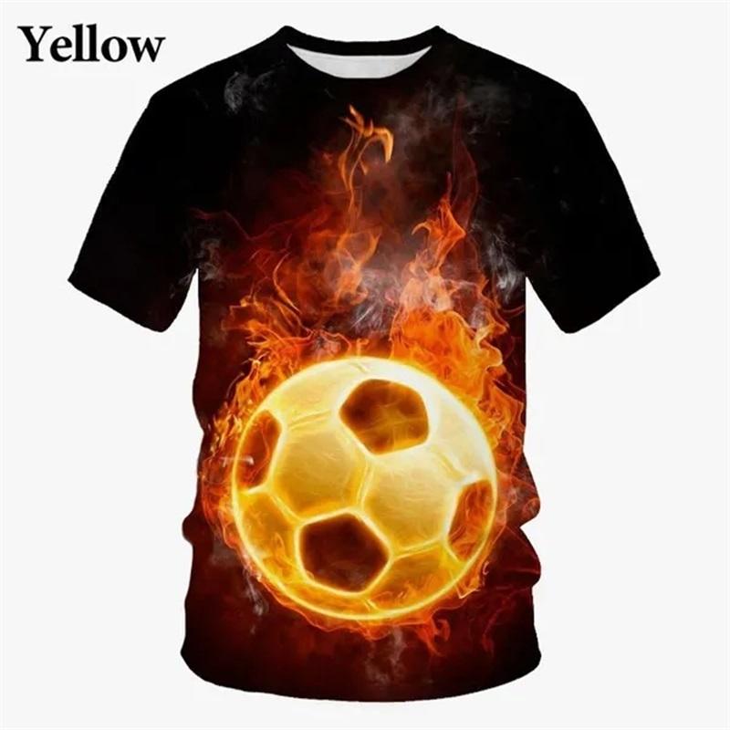 Unisex Casual Sports T Shirt For Men 3d Print Kids Football Graphic T-shirt Short Sleeve Oversized Men T-shirts Streetwear