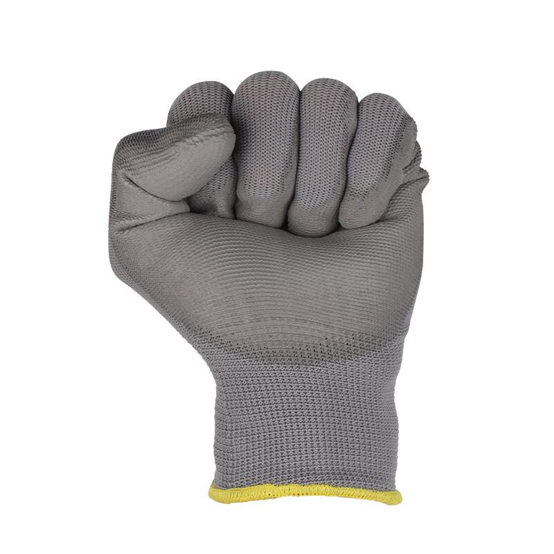 Golmud Coated Work Gloves, Black, 12 Pairs, PU Anti-Static Wear-Resistant Non-Slip Factory Gloves, GM572