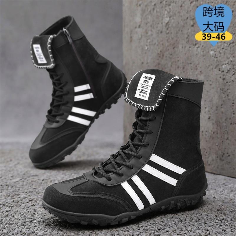 2025 Autumn and Winter New Non-slip Shoes Casual Tooling German Training Shoes Short Boots Thick-soled Retro Trend Board Shoes High-top Shoes