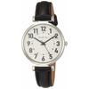 Arias Amalfidia Analogue Watch, Waterproof, Leather Strap, White Dial, WW20023A-140, Women's, Black