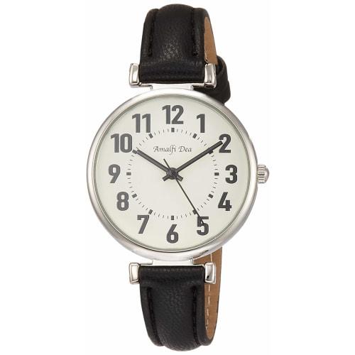 

Arias Amalfidia Analogue Watch, Waterproof, Leather Strap, White Dial, WW20023A-140, Women s, Black