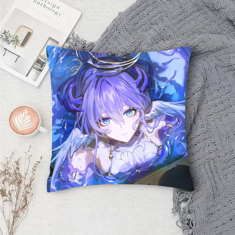 Robin Game H-Honkai Star Rail Pillow Case Fashion Square Pillowcase Bedroom Sofa Room Ins Decoration Leisure