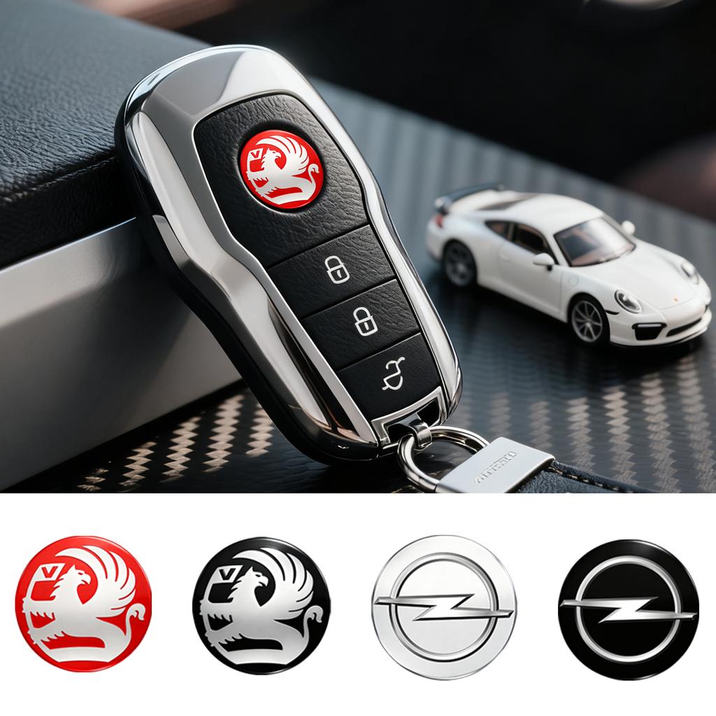 14mm New model car remote key badge, car logo key sticker For Vauxhall Opel Corsa VXR Astra H J Sinicia Safira Car Accessories