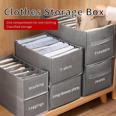 Boîtes de rangement pour jeans à 7/9 grilles, organisateur de placard, diviseurs de garde-robe, organisateurs de tiroirs, boîte de rangement pliable pour sous-vêtements