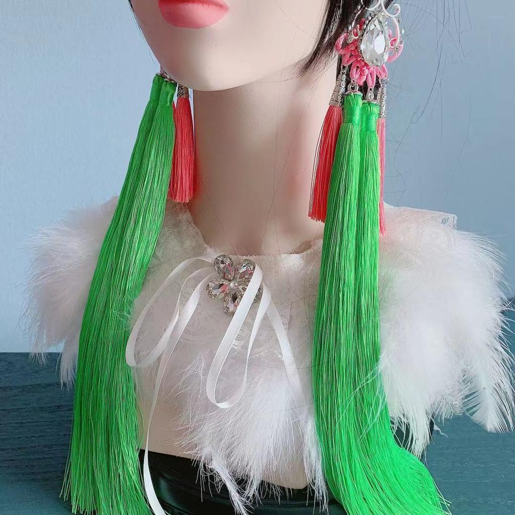 Bohemia Style Earrings Chinese Knot Lantern Pendant Long Tassel Earrings For Women Jewelry Accessories Christmas New Year Gift