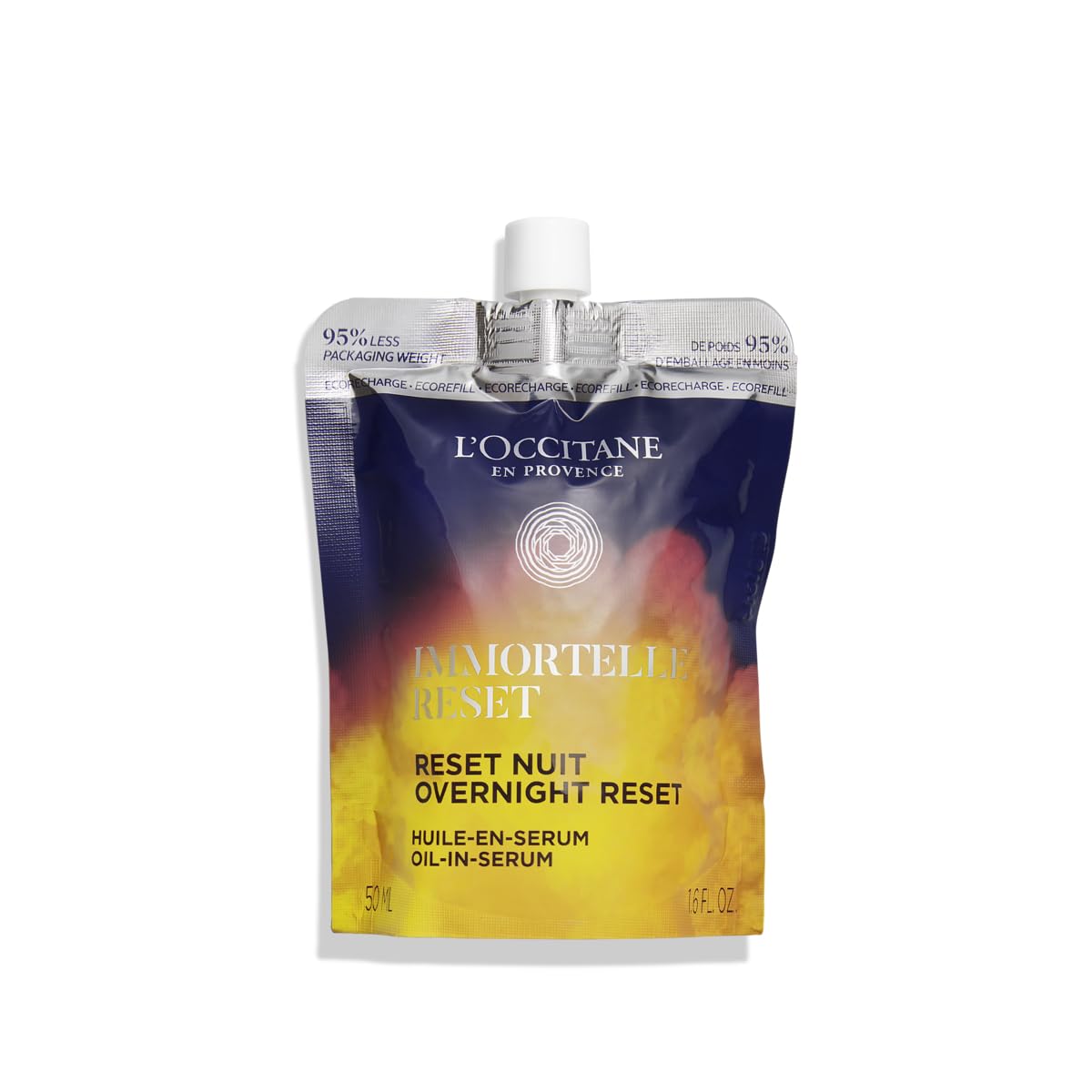 

Immortelle Overnight Reset Serum Nighttime Moisturizing Highly Popular for Men and Women L OCCITANE Refill, 50mL, Serum, Skincare, Moisturizing,