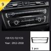 For BMW 1 2 Series F20 F21 F22 F23 Carbon fiber Car Control CD Panel Cover Trim Air conditioning Outlet Frame Decoration Sticker LNYCP1