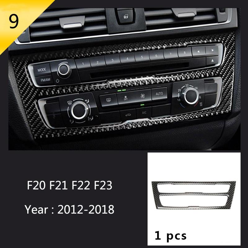 For BMW 1 2 Series F20 F21 F22 F23 Carbon fiber Car Control CD Panel Cover Trim Air conditioning Outlet Frame Decoration Sticker LNYCP1