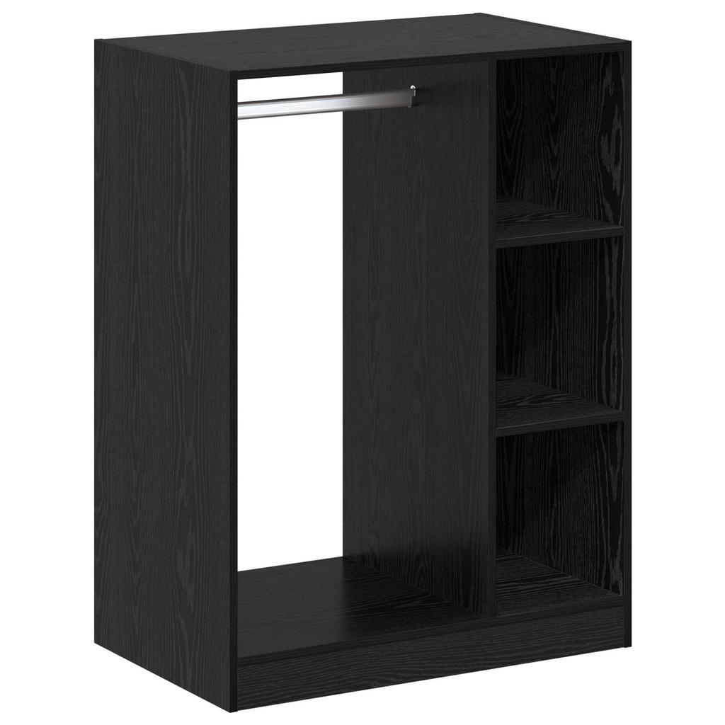 Wardrobe with Shelf Black Oak Look 77 x 48 x 102 cm