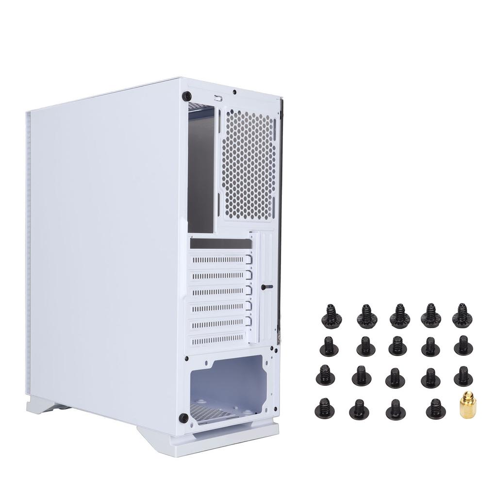 Carcasă RGB pentru desktop, design asimetric, transparent, compatibilitate internă ridicată, expansiune cu 7 sloturi