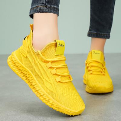 Damen Freizeitschuhe Atmungsaktiv Walking Mesh Schnürschuhe Plateau Vulkanisierte Schuhe Damen Outdoor Laufschuhe Trainer Damen