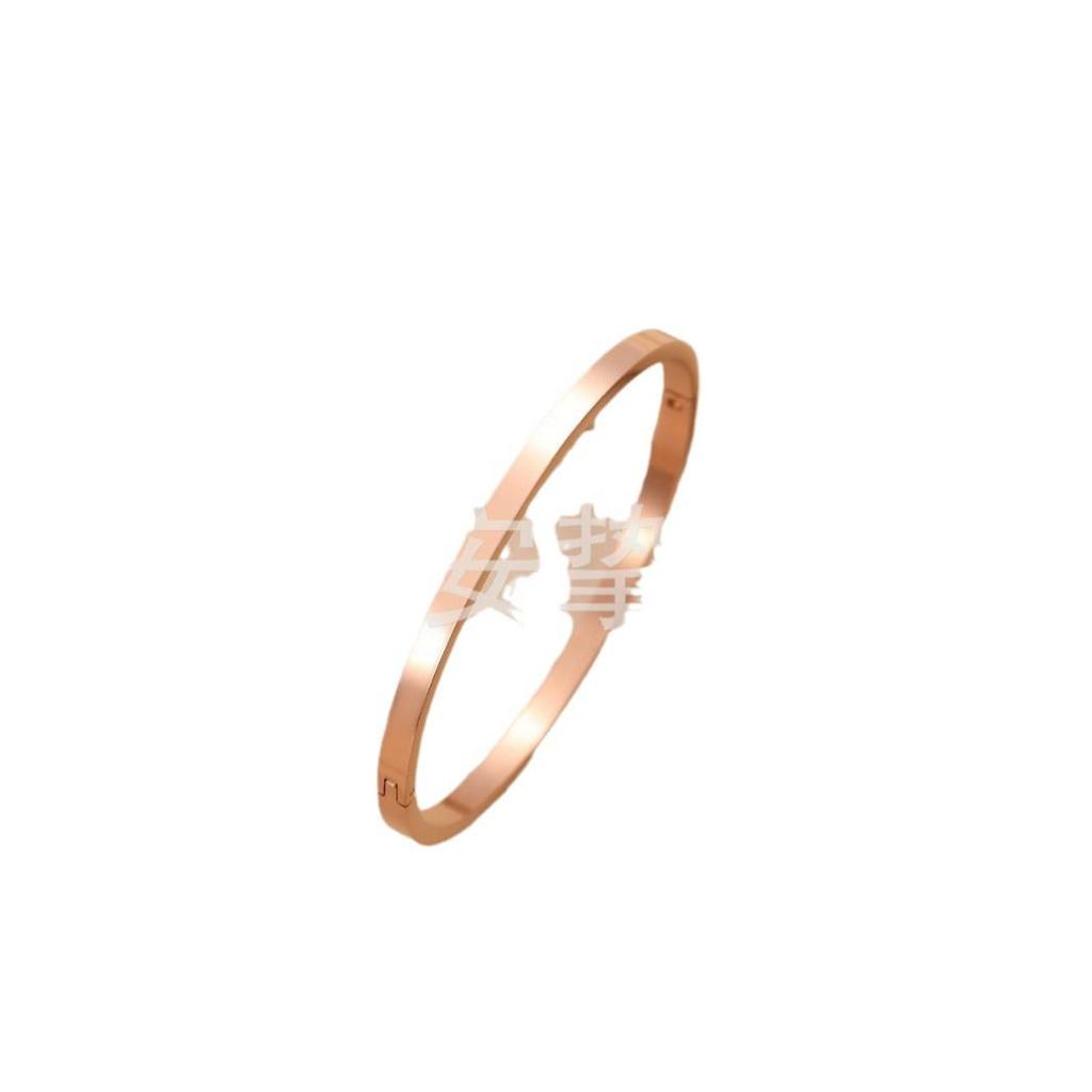 Unisex Titanium Steel Bangle: Smooth Circle Design, Ideal for Students and Friends, European and American Style, Stainless Steel Bracelet.