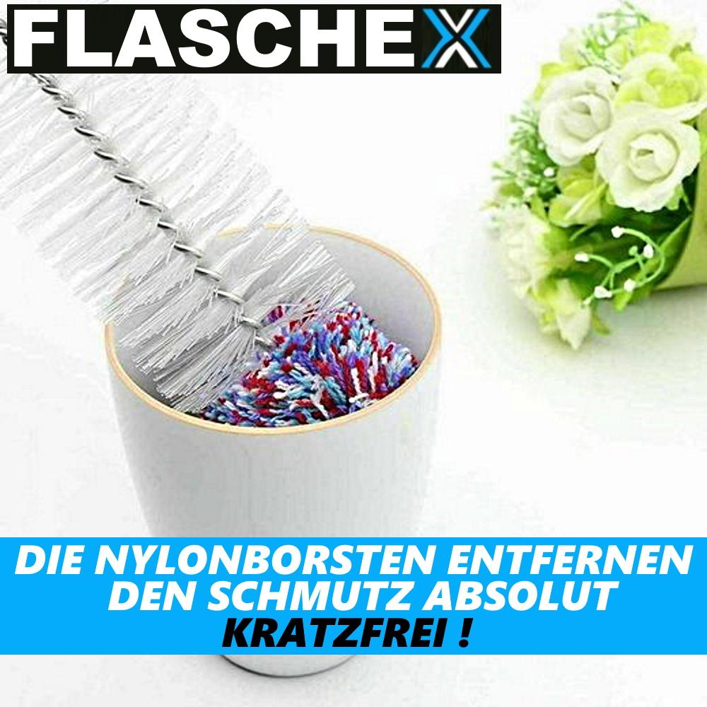 FLASCHEX Universal Bottle Brush Set of 3 Glass Bottle Cleaner Sodastream Long