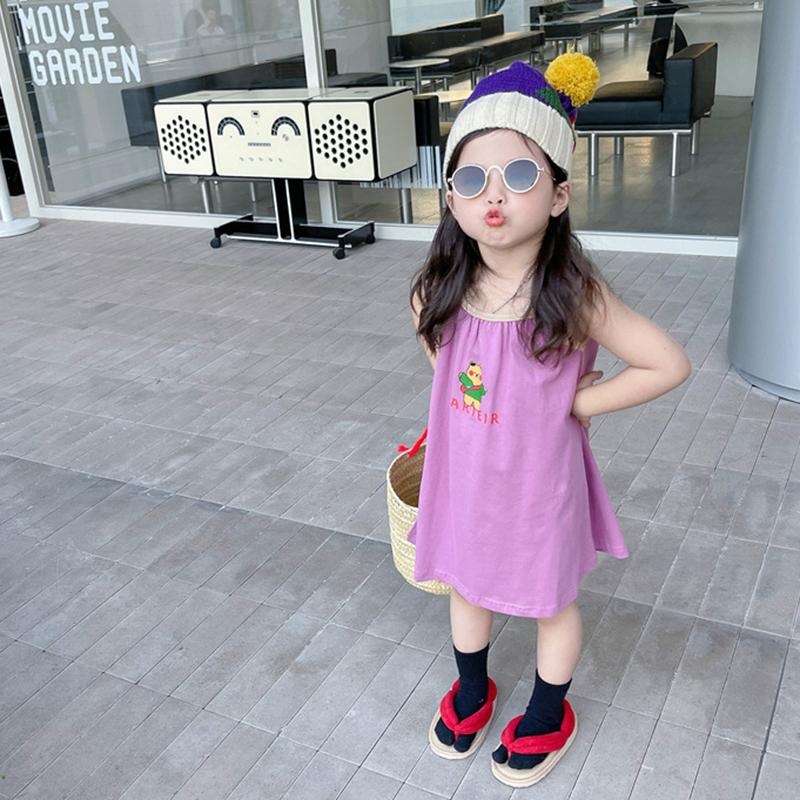 Summer Girls Sleeveless Casual Dress Girls Cool Beach Dress