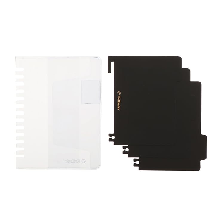 

обложки Memo с прозрачным индексным листом Rollbahn M [Delfonics] [Набор 2] [Для колец] карман, M/Rollbahn (черный)