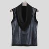 INCERUN Men Swing Collar Sleeveless Glitter Patchwork Casual Party Tank Tops