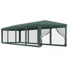 319248 vidaXL Tente de fête et 10 parois latérales en maille Vert 3x12 m PEHD