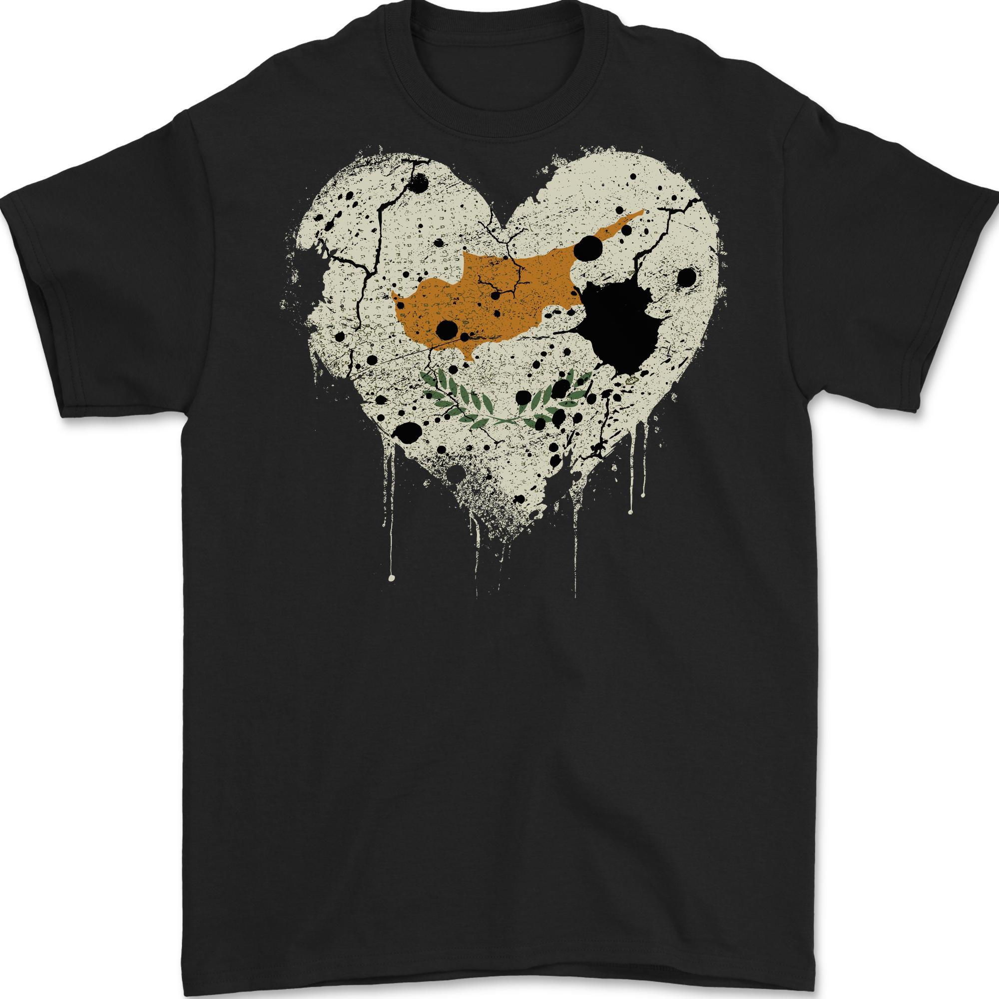 Love Cyprus Flag Cypriot Day Football Mens T-Shirt 100% Cotton XXL