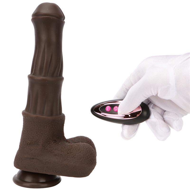 African Electric Horse Cock Telescopic Dildo Female Sex Toys Private Masturbation Orgasm Vibrator