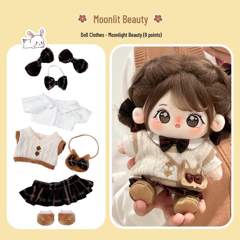 20cm Cotton Plush Doll Clothing Set - Daily Outfits for Boys & Girls