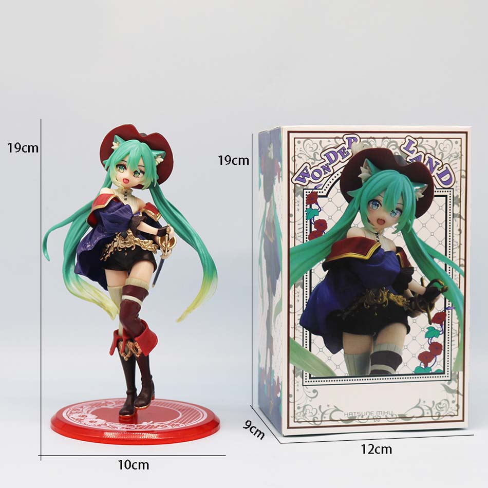 דמות אנימה חדשה של Hatsune Miku, ורוד, פריחת דובדבן, תנוחת ישיבה, PVC, דמות פעולה, דגם, צעצוע, קישוט, מתנות לאספנים