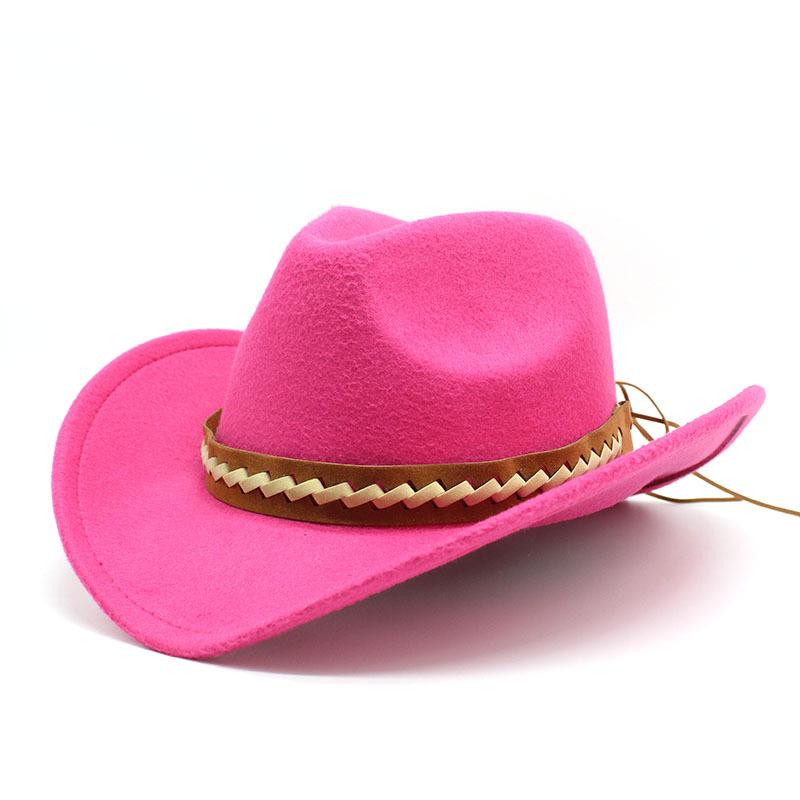 Foldable Portable Wide Brim Tibetan Retro Ethnic Spring Woolen Western Cowboy Big Edge Visor Top Hat Unisex Sun Visor Sun Hat