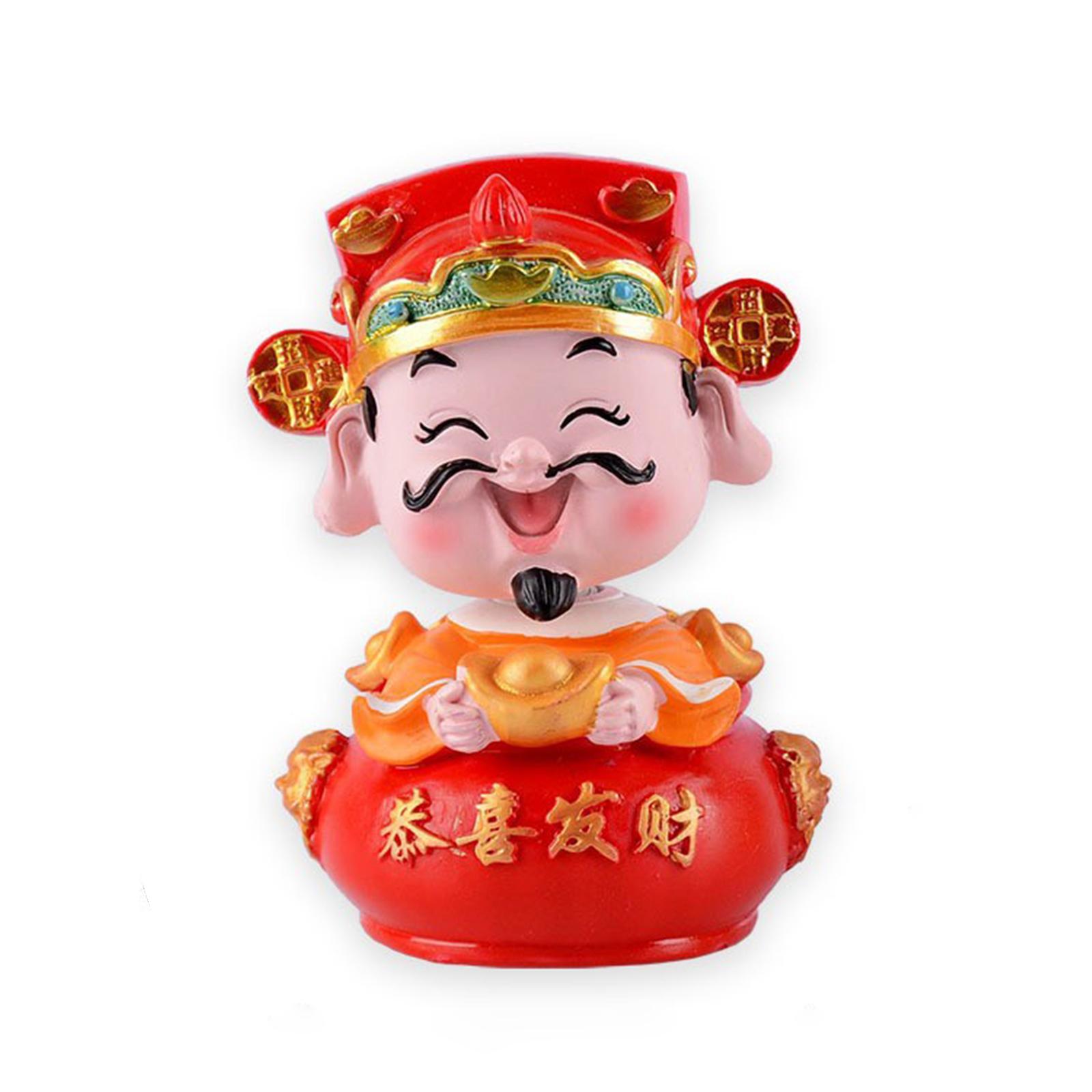 

God of Wealth Ornament Exquisite Resin God of Wealth Ornament for Decoration Gift