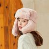 Hat Men's and Women's Full Plush Lei Feng Hat with Fur Collar Cycling Korean Version Fashionable Cold-proof and Warm Northeast Travel Ski Hat